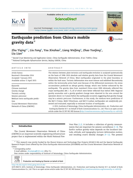 Earthquake Prediction from China's Mobile Gravity Data