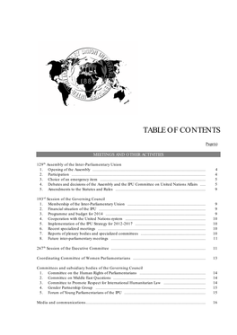 Table of Contents