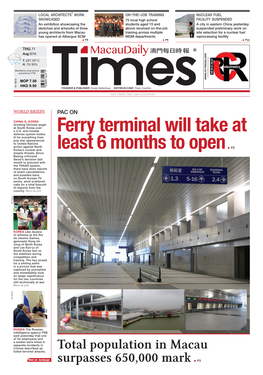 Ferry Terminal Will Take at Least 6 Months to Open P2