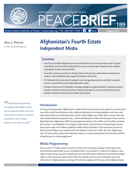 Afghanistan's Fourth Estate