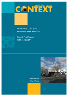 HERITAGE GAP STUDY Review of Central Richmond