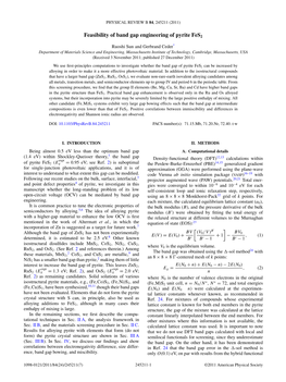 Feasibility of Band Gap Engineering of Pyrite Fes2