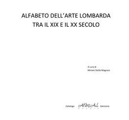 Alfabeto Dell'arte Lombarda Tra Il Xix E Il Xx Secolo