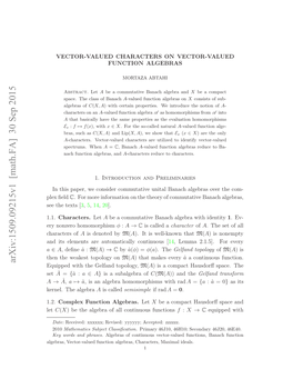 Vector-Valued Characters on Vector-Valued Function Algebras