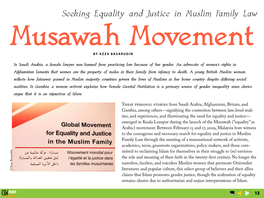 Musawah Movement by a Z Z a B a S a R U D I N