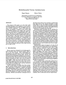 Multithreaded Vector Architectures