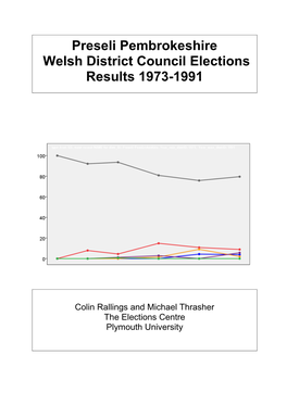 Preseli Pembrokeshire Welsh District Council Elections Results 1973-1991