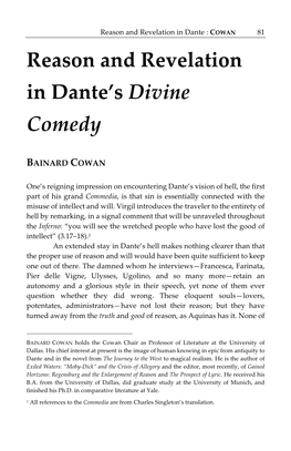 Reason and Revelation in Dante's Divine Comedy