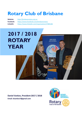 2017 / 2018 Rotary Year