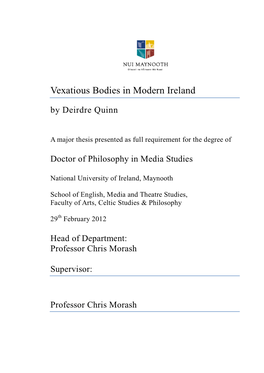 Vexatious Bodies in Modern Ireland by Deirdre Quinn