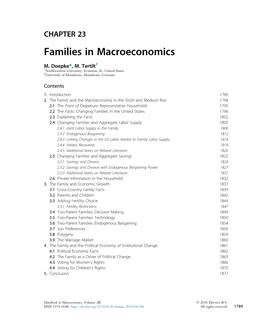 Families in Macroeconomics