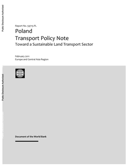Focus of the Transport Policy Note
