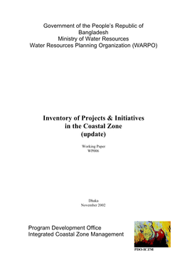 Inventory of Projects & Initiatives in the Coastal Zone (Update)