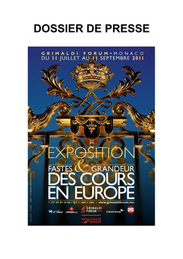 «Fastes Et Grandeur Des Cours En Europe »