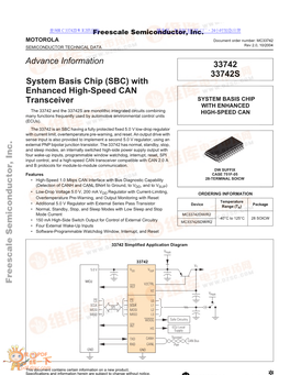 33742 33742S Advance Information System Basis Chip