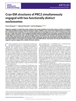 Cryo-EM Structures of PRC2 Simultaneously Engaged with Two Functionally Distinct Nucleosomes