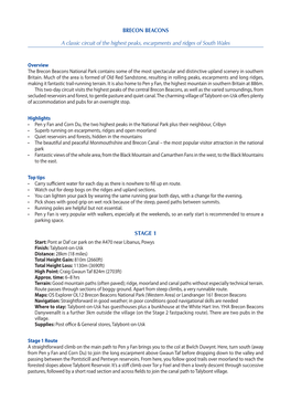 BRECON BEACONS a Classic Circuit of the Highest Peaks, Escarpments