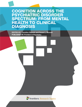 Cognition Across the Psychiatric Disorder Spectrum: from Mental Health to Clinical Diagnosis