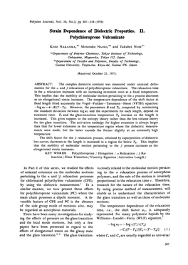 Strain Dependence of Dielectric Properties. II. Polychloroprene Vulcanizate