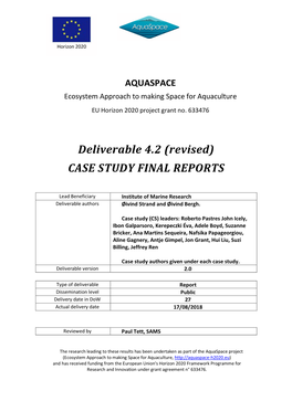 D4.2 Aquaspace Case Study Final Reports