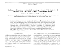 Oriented Intra-Colonial Transport of 14C Labeled Materials During Coral Regeneration