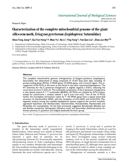 Characterization of the Complete Mitochondrial Genome of the Giant