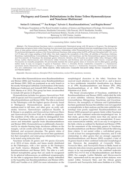 Phylogeny and Generic Delimitations in the Sister Tribes Hymenodictyeae and Naucleeae (Rubiaceae)