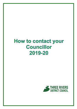 How to Contact Your Councillors