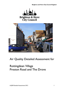 Air Quality Detailed Assessment for Rottingdean Village Preston Road