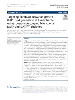 Targeting Fibroblast Activation Protein (FAP)