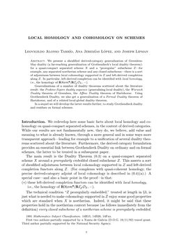 Local Homology and Cohomology on Schemes