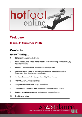 Summer 2006 Contents