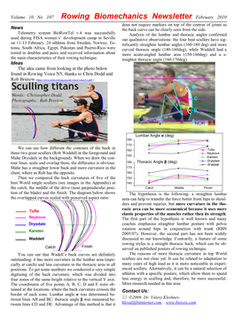 Volume 10 No 107 Rowing Biomechanics Newsletter February 2010