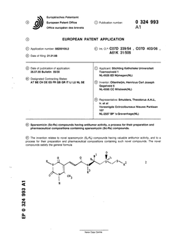 Sparsomicin \Sc-Rs\ Compounds Having Antitumor Activity, a Process for Their Preparation and Pharmaceutical Compositions Contain