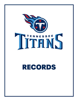 RECORDS Tennessee Titans 2021 Media Guide Records ALL-PRO and PRO BOWL LEADERS