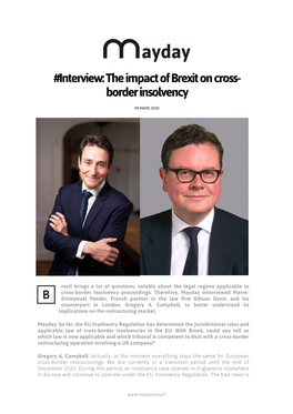 Interview: the Impact of Brexit on Cross- Border Insolvency