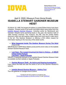 Isabella Stewart Gardner Museum Heist