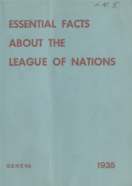 Essential Facts About the League of Nations