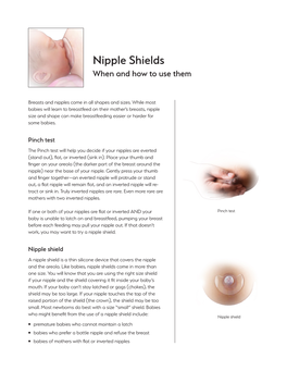 Nipple Shields When and How to Use Them