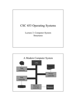 CSC 453 Operating Systems