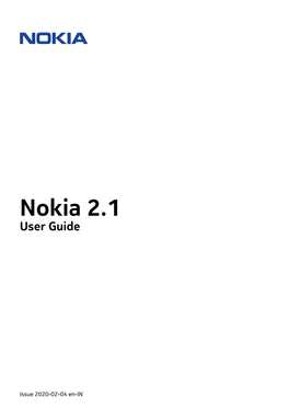 Nokia 2.1 User Guide Pdfdisplaydoctitle=True Pdflang=En-IN