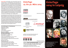 Eislertage 2014 in Leipzig Stehen