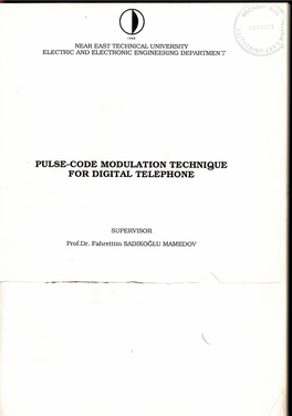 Pulse-Code Modulation Technique for Digital Telephone