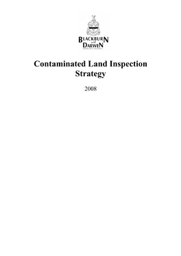 Contaminated Land Inspection Strategy