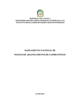 Mapeamento Nacional De Postos De Abastecimento De Combustíveis