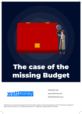 The Case of the Missing Budget