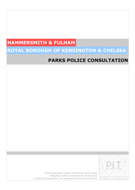 Parks Police Consultation Royal Borough Of