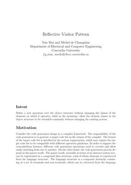 Reflective Visitor Pattern