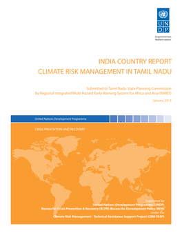 India Country Report Climate Risk Management in Tamil Nadu