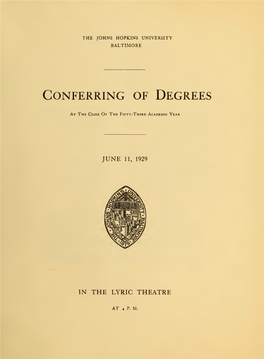 Commencement 1920-1940